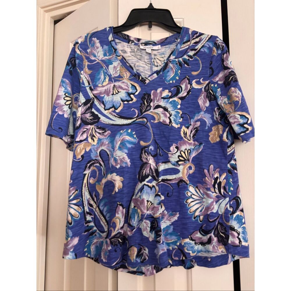 Chico’s Paisley Slub Tee Shirt